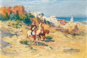  art - zwei Reiter in Algiers Frederick Arthur Bridgman